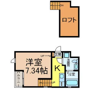 1Kの間取り画像