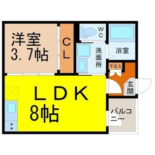 KKテラス金山【2階】の間取り