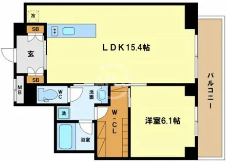 リバーサイドタワー中之島【20階】の間取り