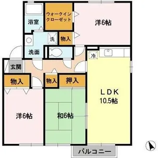 サンオリーブ御崎 B【2階】の間取り