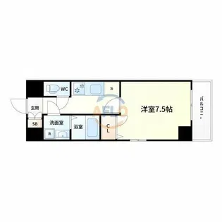 エスリード江坂垂水町【6階】の間取り