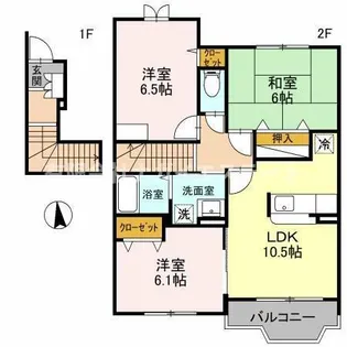 グラツィア B棟【202号室】の間取り