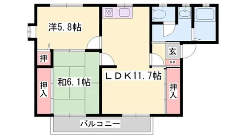 May´s B棟【101号室】の間取り