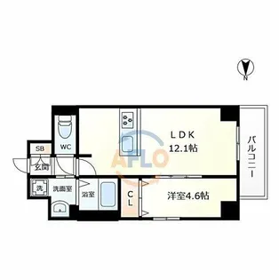 perfect Life夕陽ヶ丘【5階】の間取り