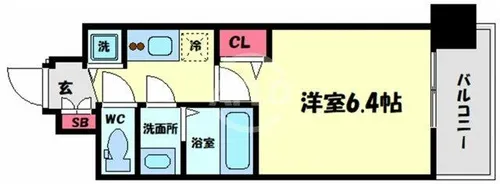 アドバンス大阪グロウス【5階】の間取り