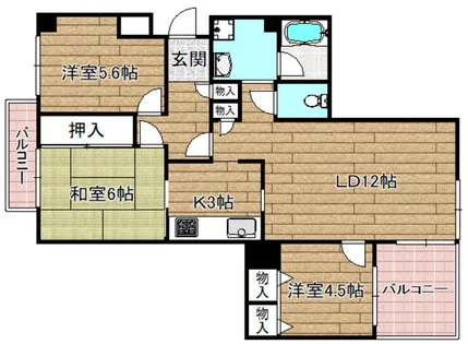 高槻ロイヤルマンション【3階】の間取り