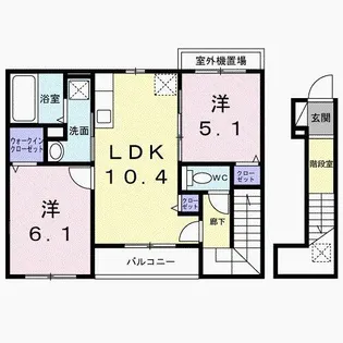 プラム江坂【2階】の間取り
