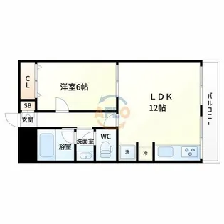 サンフラッツ新大阪本館【9階】の間取り