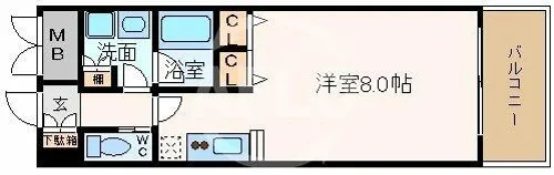 アーバネックス北浜【11階】の間取り
