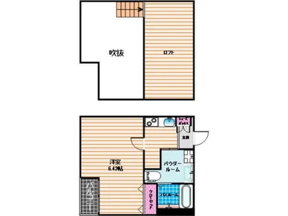 ハピネスヒルズ【201号室】の間取り