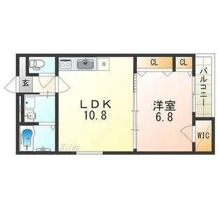 フジパレス諏訪ノ森Ⅵ番館【1階】の間取り