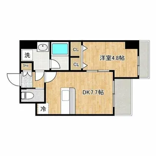 プレジオ難波Asian【15階】の間取り