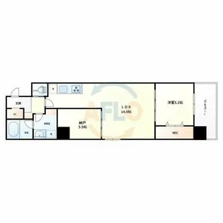 GLAM STELLA松屋町【5階】の間取り