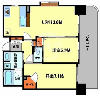エステムエグゼ心斎橋【4階】の間取り