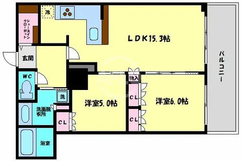 プレサンスレジェンド堺筋本町タワー【23階】の間取り