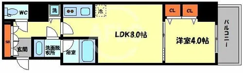 RISINGMaison本町橋【2階】の間取り
