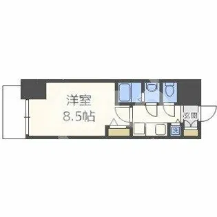 プライムアーバン御堂筋本町【6階】の間取り
