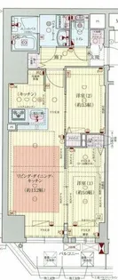 プレサンス阿波座駅前【13階】の間取り