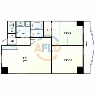 日宝ライフ放出西【8階】の間取り