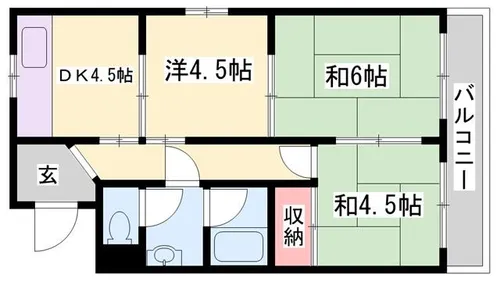 シャトー東洋【511号室】の間取り