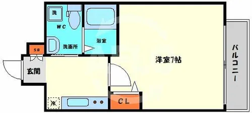 セレニテ上町台【10階】の間取り