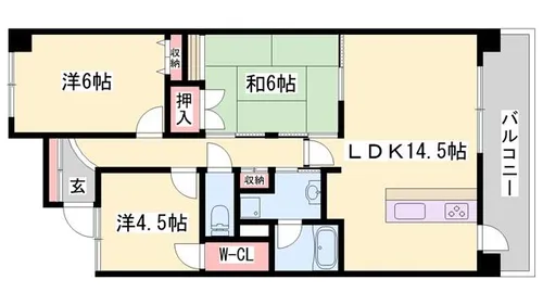 アゴラオーキッド富永【5階】の間取り