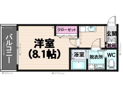リブレアタウン井尻A棟【102号室】の間取り
