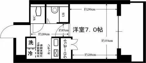 バウスクロス熱田日比野【4階】の間取り