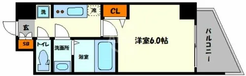 S-RESIDENCE堺筋本町Uno【8階】の間取り