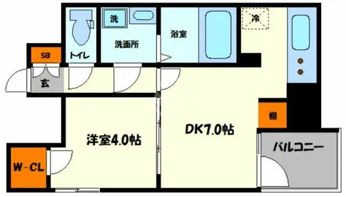 S-RESIDENCE堺筋本町Uno【2階】の間取り