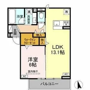 プライムテラス上六名【2階】の間取り