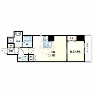 L-IDEA OTEMAE【11階】の間取り