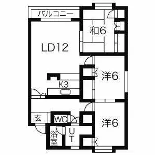 ハイツミウラ【3階】の間取り