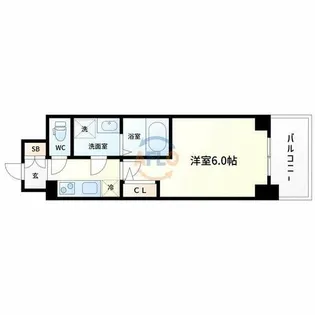 エスリード大阪リブレ【5階】の間取り