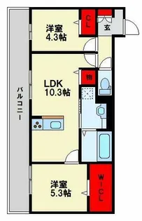 TORISIA陣原【3階】の間取り