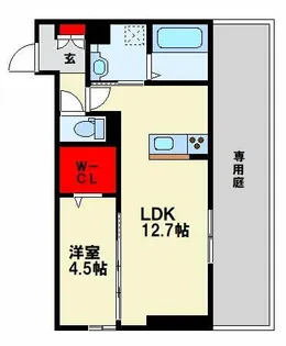 TORISIA陣原【1階】の間取り