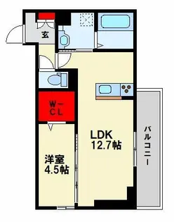 TORISIA陣原【2階】の間取り
