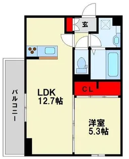 TORISIA陣原【2階】の間取り
