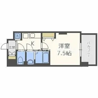 Luxe三国Ⅱ【4階】の間取り