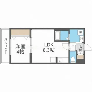 H‐maison御幣島I【2階】の間取り