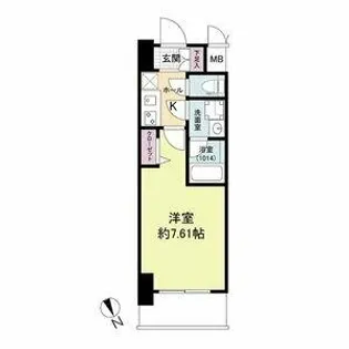 ブランシエスタ天満【6階】の間取り