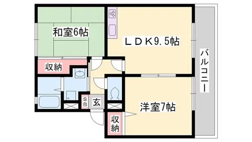 ソレジオ新町A棟【2階】の間取り