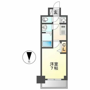 プレサンスジェネ丸の内【2階】の間取り