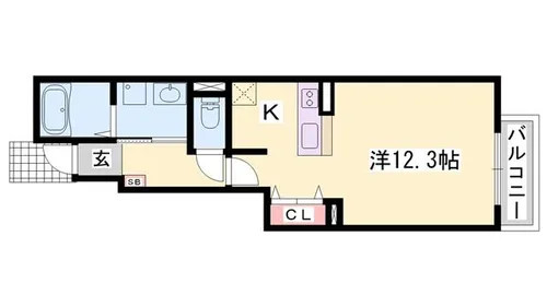 ロイヤル ガーデン【101号室】の間取り