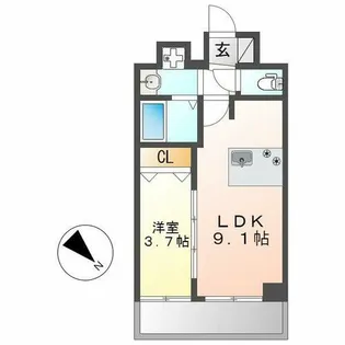 プレサンス上前津ディアシス【12階】の間取り