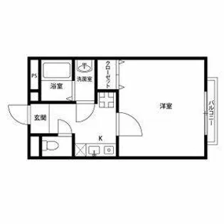 アムール もみの木【202号室】の間取り