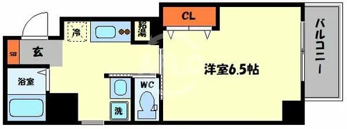 みおつくし布施【8階】の間取り