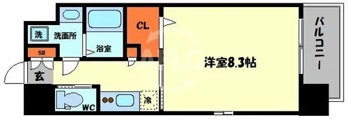 フォレストグレイス高井田Ⅰ【9階】の間取り