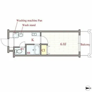 ルミエール南堀江【4階】の間取り