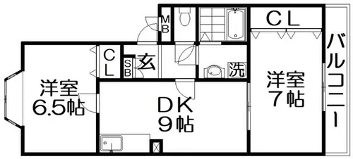 グラン・プエンテ・セルカ西町【1階】の間取り